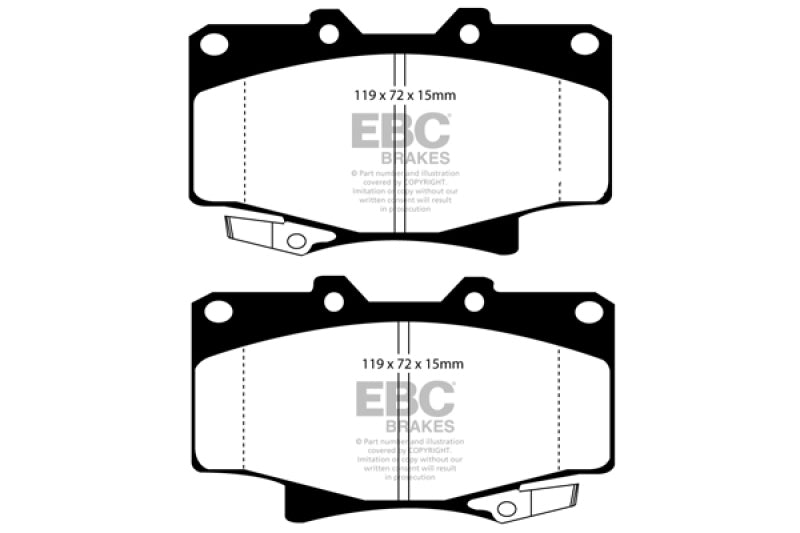 Plaquettes de frein avant EBC 96-97 Lexus LX450 4.5 Greenstuff