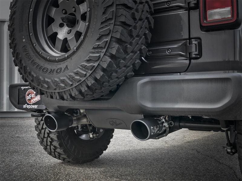 aFe Rebel Series 2.5in 409 SS Axle-Back Exhaust w/ Black Tips 2018+ Jeep Wrangler (JL) V6 3.6L | Too Fast Autoparts | Order Online