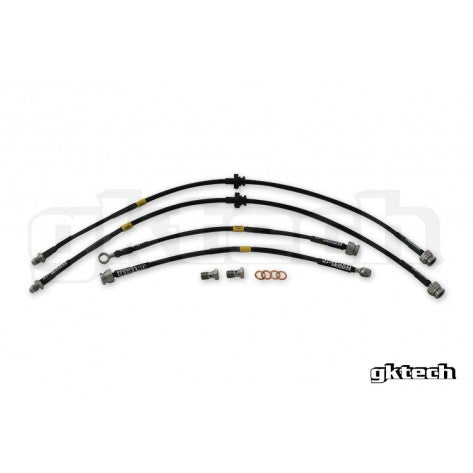 GK Tech S13 Silvia / 240SX Braided Brake Lines (Front & Rear Set)