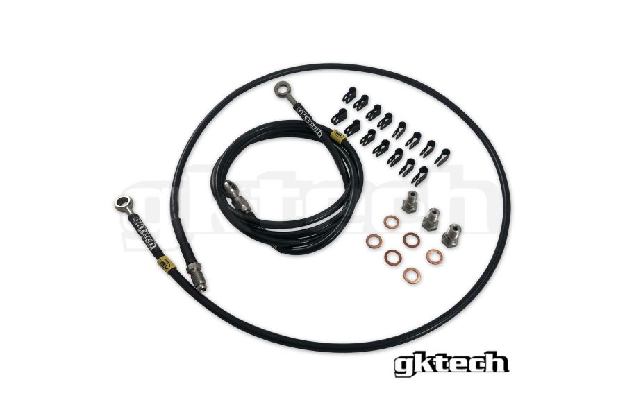 GKTech LHD - Inline E-Brake Braided Brake Line Kit