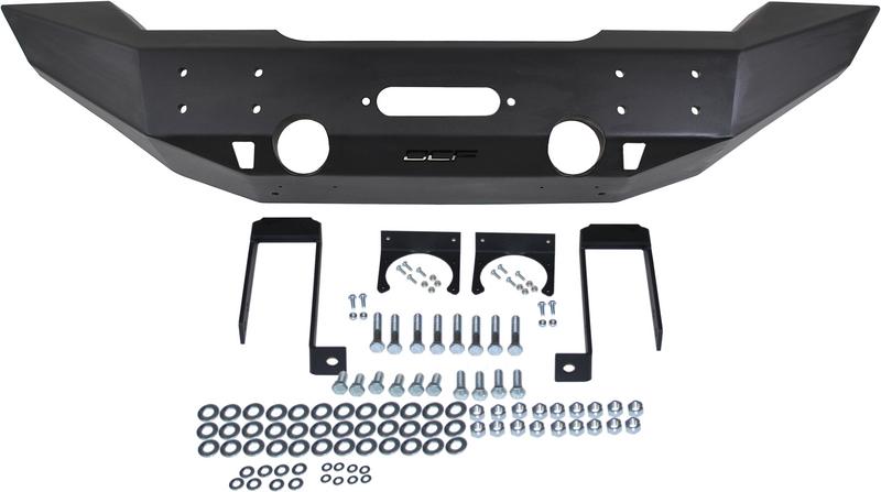 MBRP Front Full Width Winch Bumper, LineX Coated – 2007-2016 Jeep Wrangler JK MBRP 
