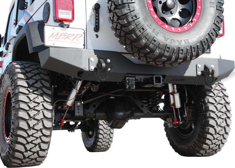 MBRP Rear Full Width Bumper Pkg, LineX Coated – 2007-2016 Jeep Wrangler JK