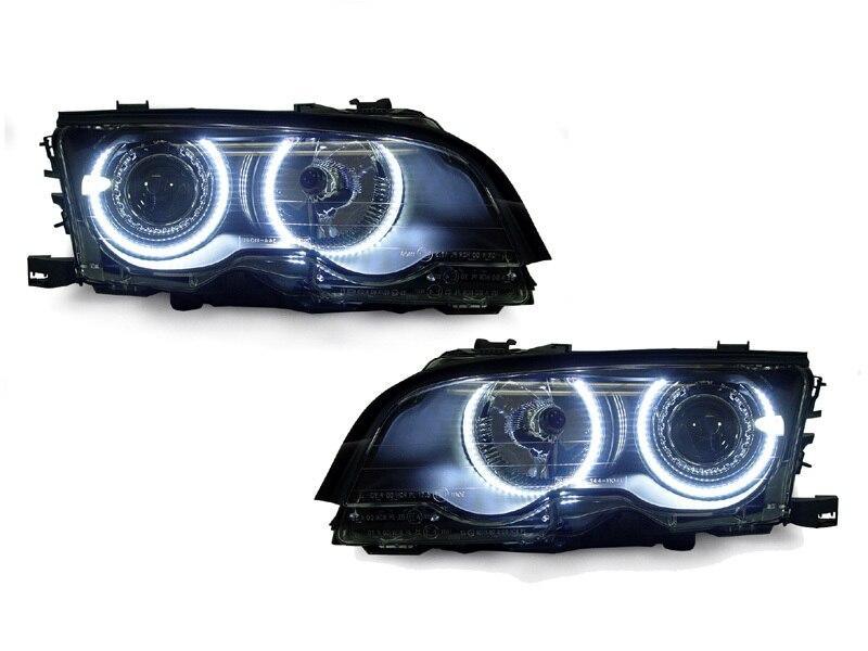 Projector Headlights With Halo Rings for BMW E46 3 Series Coupe and Convertible (1999-2002 Pre-LCI) | Too Fast Autoparts | Order Online