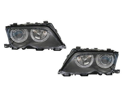 Projector Headlights With Halo Rings for BMW E46 3 Series Sedan and Wagon (LCI) | Too Fast Autoparts | Order Online