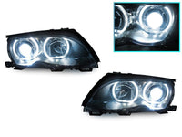 Projector Headlights With Halo Rings for BMW E46 3 Series Sedan and Wagon (LCI)