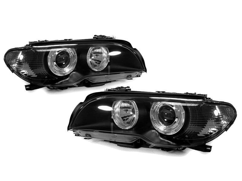 Projector Headlights With Halo Rings for BMW E46 3 Series Sedan and Wagon (LCI) | Too Fast Autoparts | Order Online