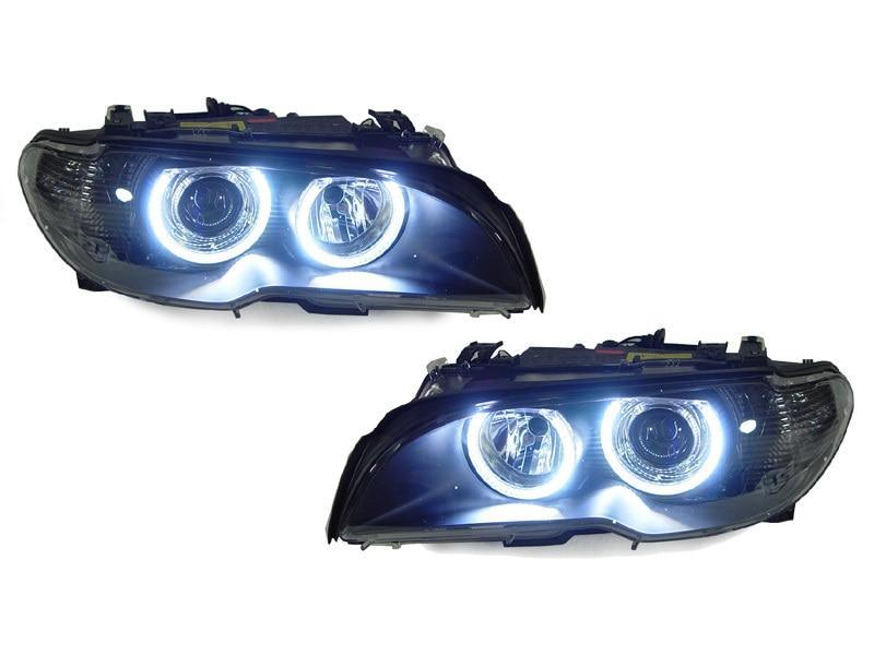 Projector Headlights With Halo Rings for BMW E46 3 Series Sedan and Wagon (LCI) | Too Fast Autoparts | Order Online