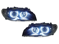 Projector Headlights With Halo Rings for BMW E46 3 Series Sedan and Wagon (LCI)