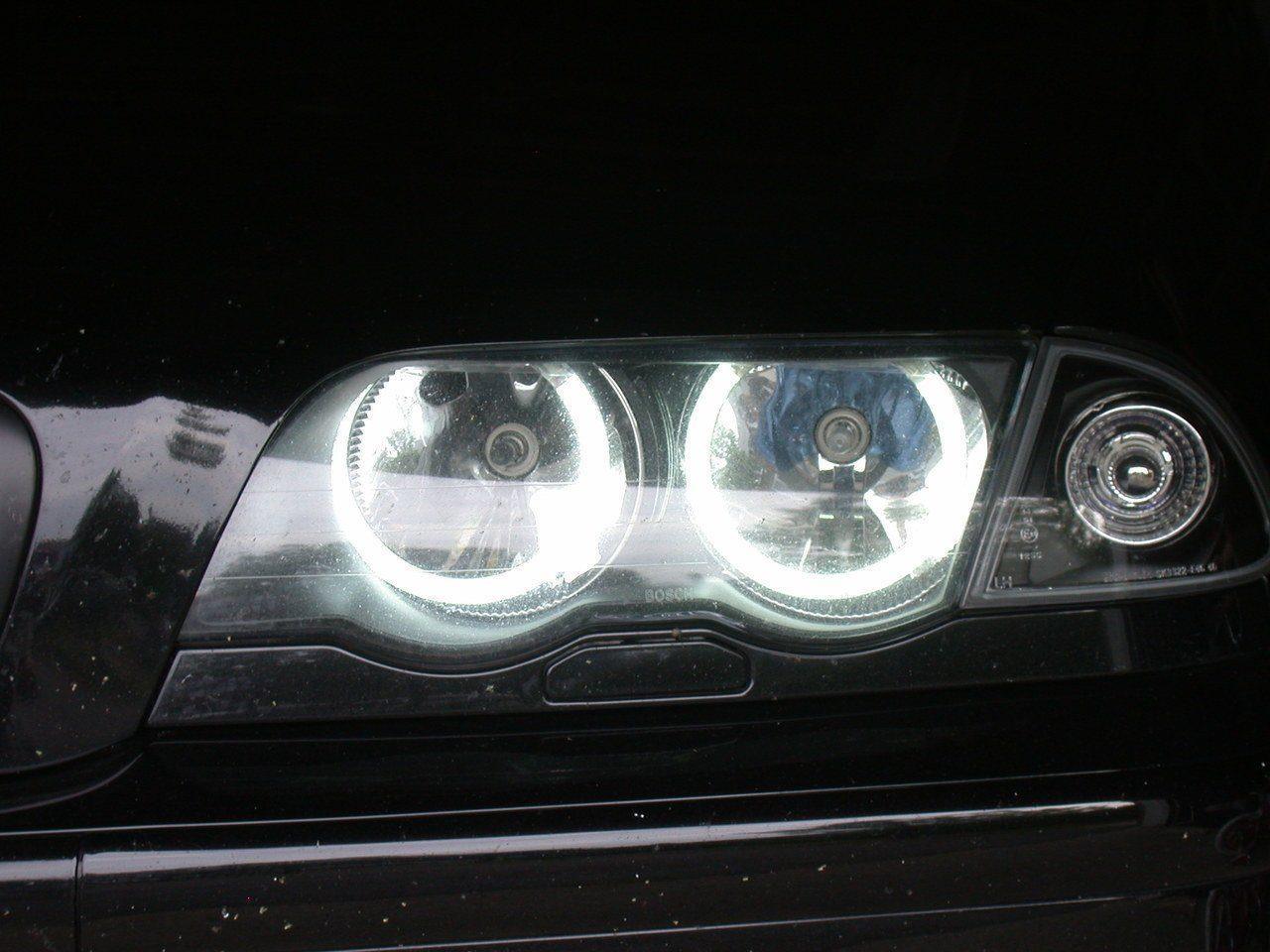 Projector Headlights With Halo Rings for BMW E46 3 Series Sedan and Wagon (LCI) | Too Fast Autoparts | Order Online