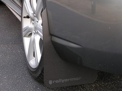 Rally Armor Front & Rear Mud Flaps – Black/Grey Logo – ’03 – 08 Mitsubishi Lancer Evolution Standard,RS,SE,MR