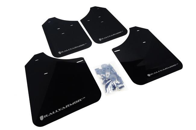 Rally Armor Front & Rear Mud Flaps – Black/Silver Logo – ’11 – 14 Subaru WRX & STI Sedan WRX Sedan, STI Sedan